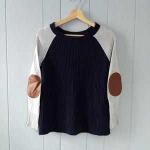 Elbow Patch Button Back Sweater